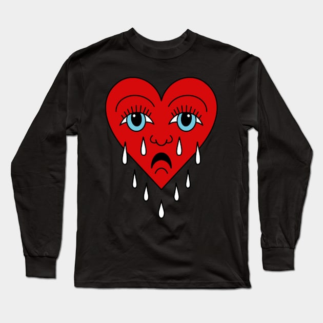 Broken Hearts Don’t Stop Beating Long Sleeve T-Shirt by JIMDOWNTATTOOS